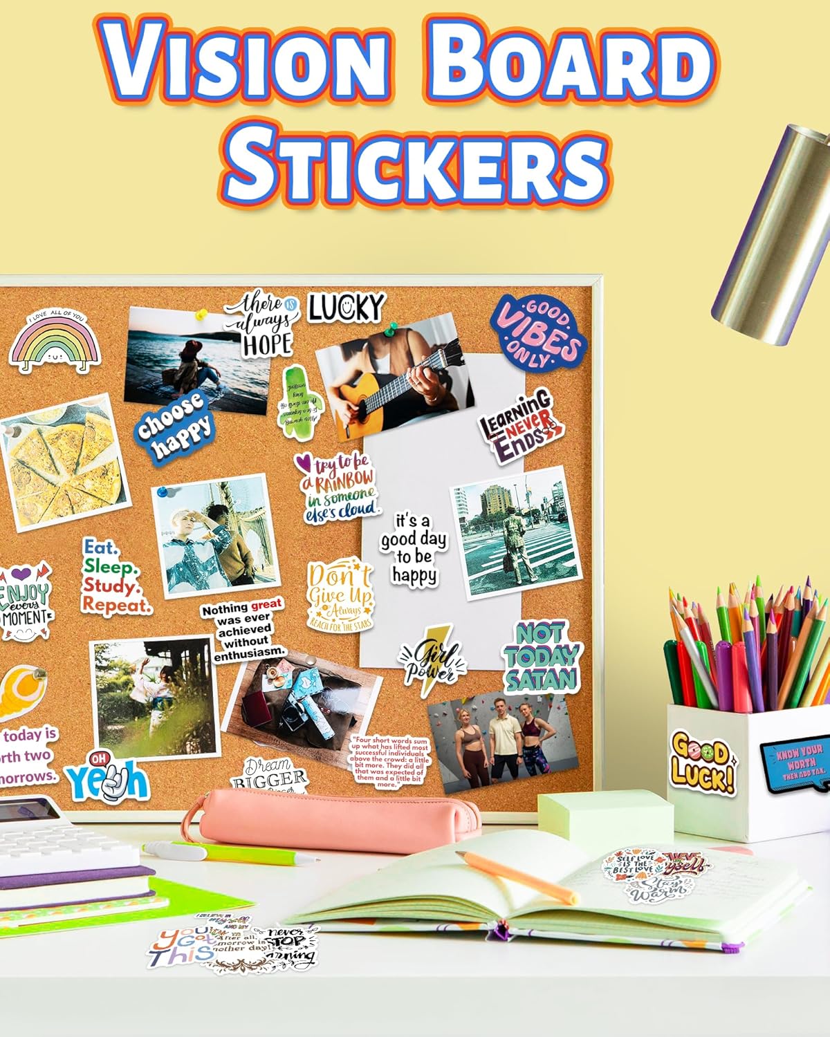 Motivational and Inspirational Sticker Pack for Adults, Teens, Kids, and Teachers