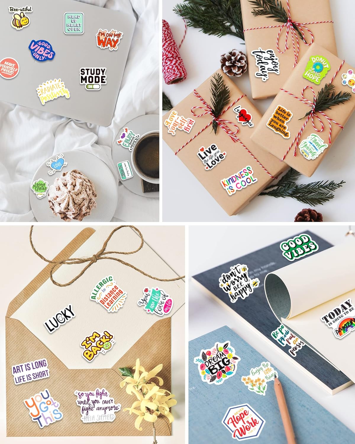 Motivational and Inspirational Sticker Pack for Adults, Teens, Kids, and Teachers