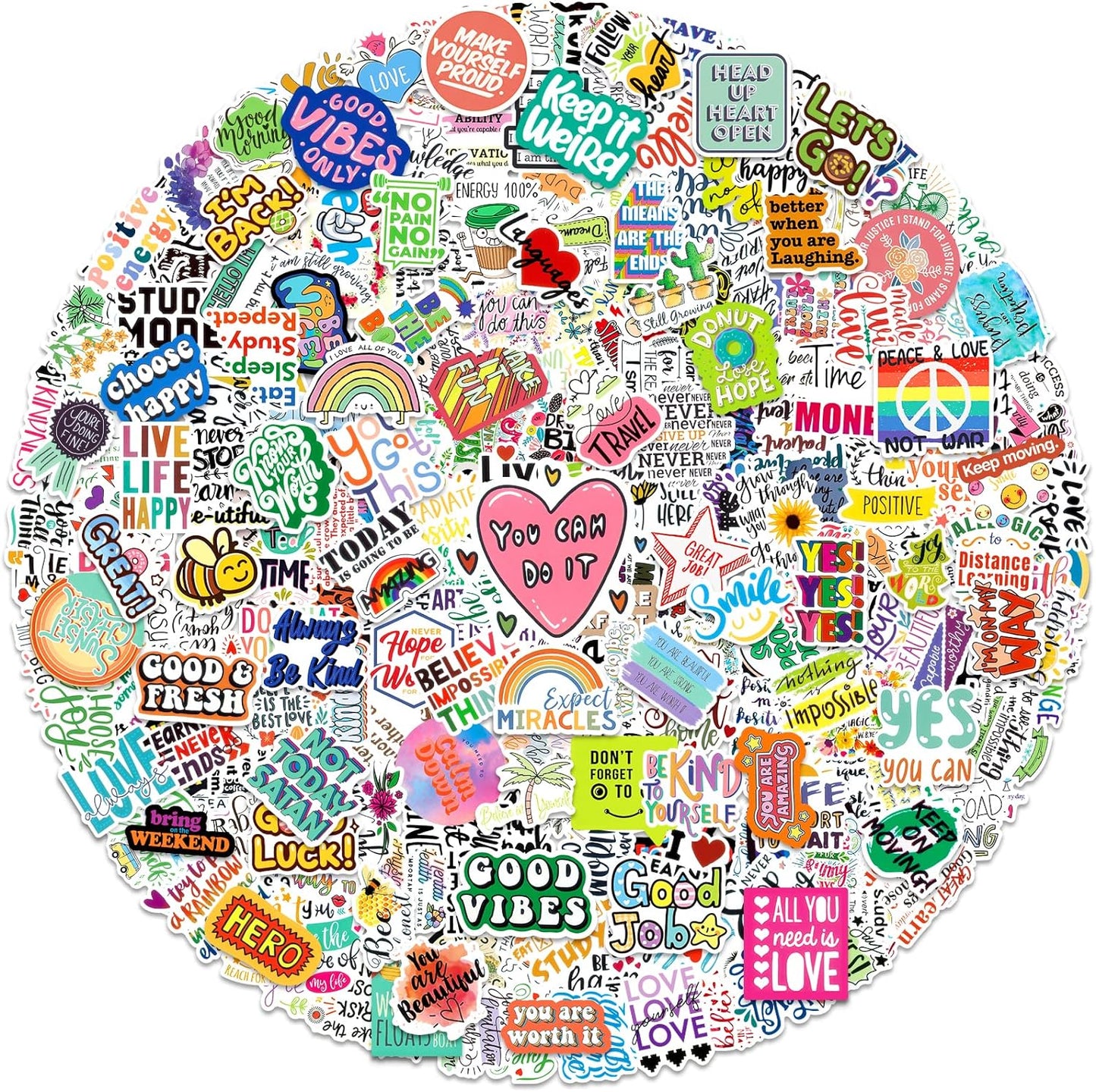 Motivational and Inspirational Sticker Pack for Adults, Teens, Kids, and Teachers