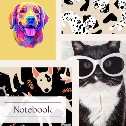Cool Tuxedo Cat with Sunglasses Notebook