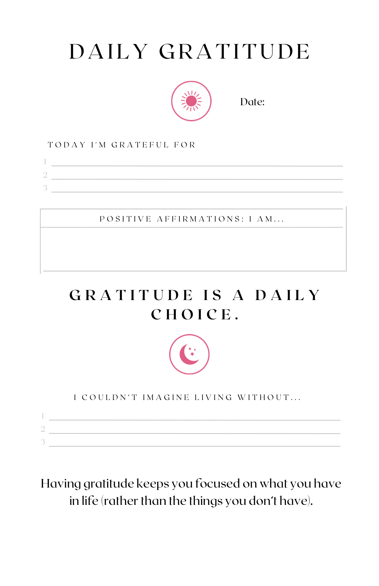Gratitude Journal: Find Joy in the Little Things – One Day at a Time