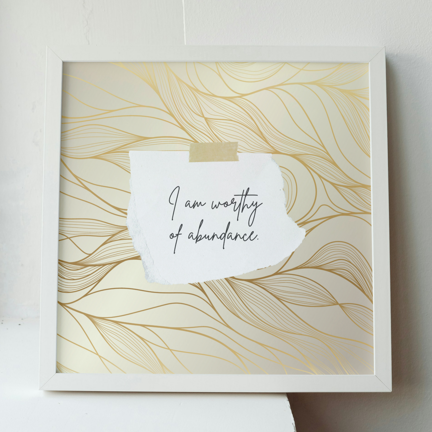 I Am Worthy of Abundance Wall Art (8x8)
