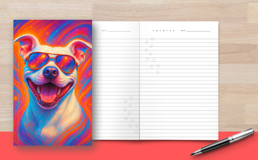 Colorful Pit Bull Notebook