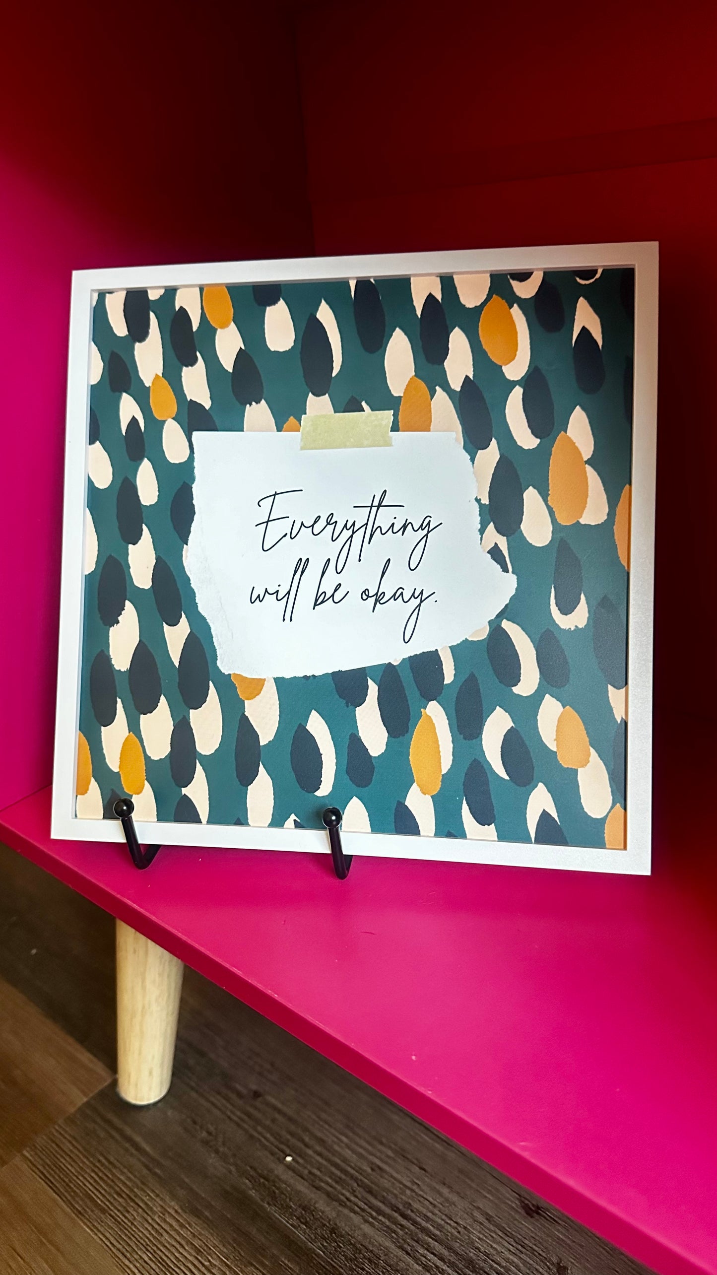 Everything Will Be Okay - 8x8 inch Wall Art, Home Office Decor